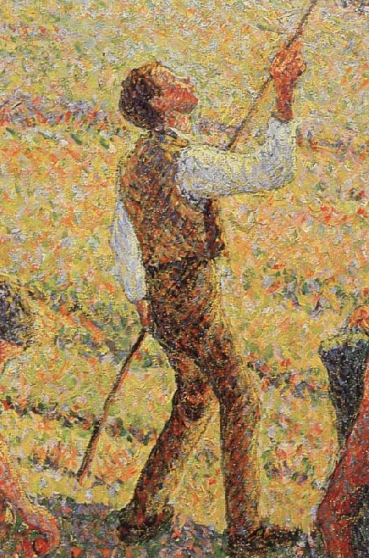 Detail of Pick  Apples, Camille Pissarro